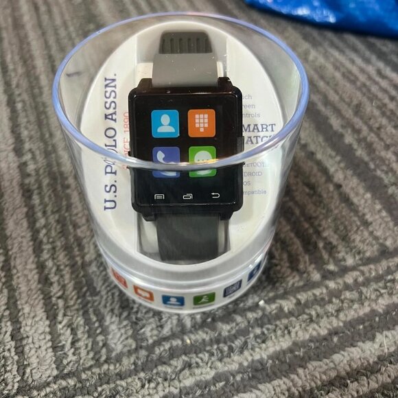 U.S. Polo Assn. Adult Unisex Smart Watch with Silicone Strap in Grey (US9696BU) - Picture 7 of 11